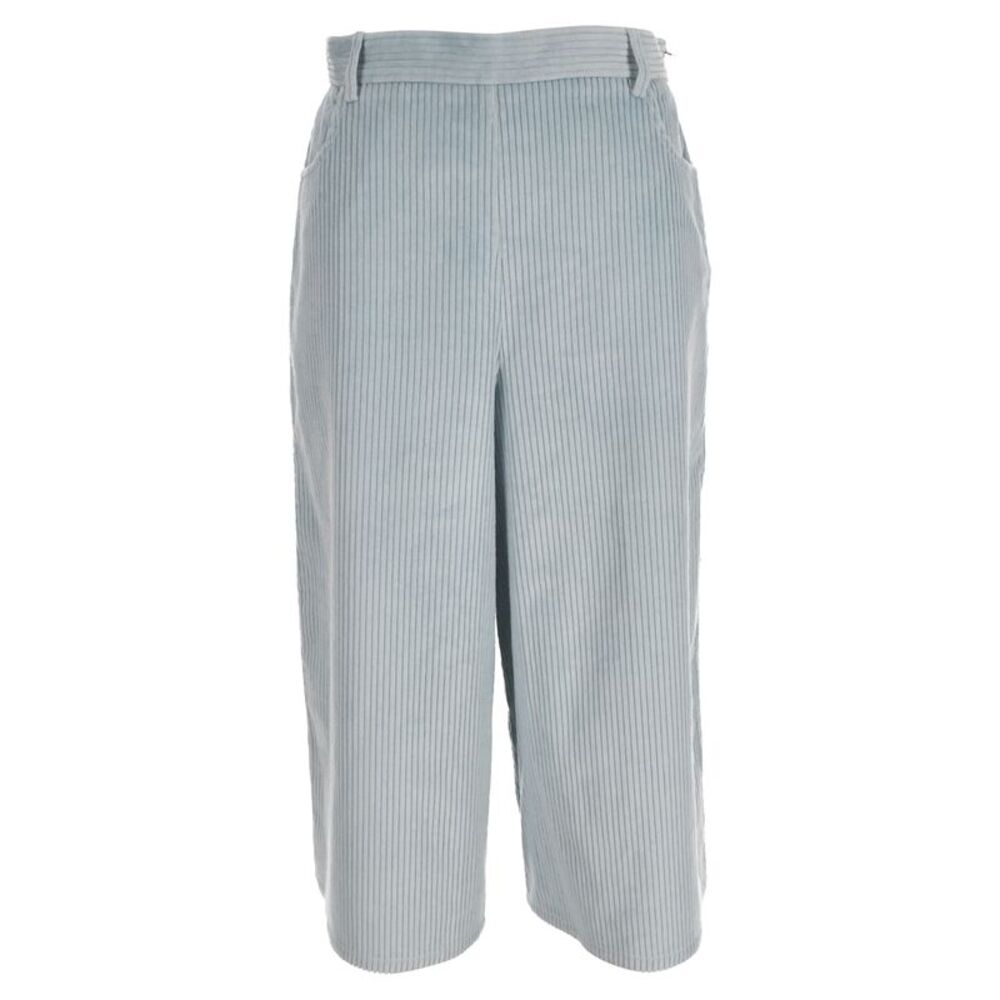 See by Chloé Corduroy Cropped Pants in Light Blue Cotton